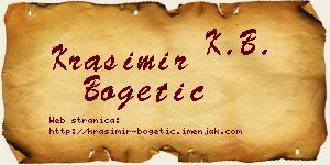 Krasimir Bogetić vizit kartica